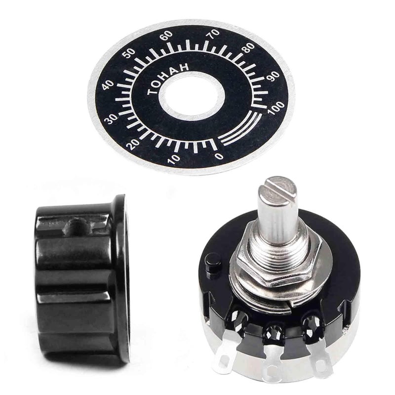 Fielect 2Pcs RV24YN20S 5K Potentiometer 5000 Ohm Single Turn Carbon Film Rotary Taper Potentiometer - Image 3